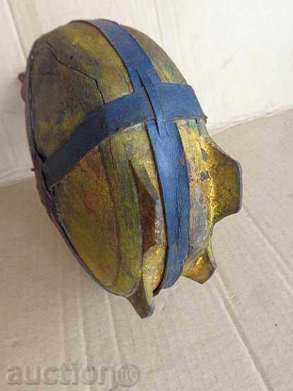 An old handmade vase of primitive wooden bucket - 5