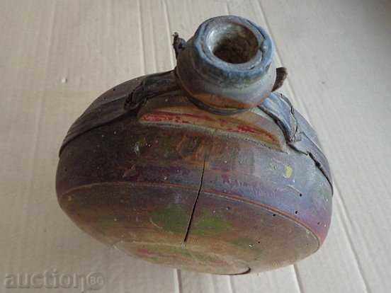 vas vechi din lemn, Bucket, lemn primitiv - 6 vas vechi din lemn, Bucket, lemn primitiv - 6