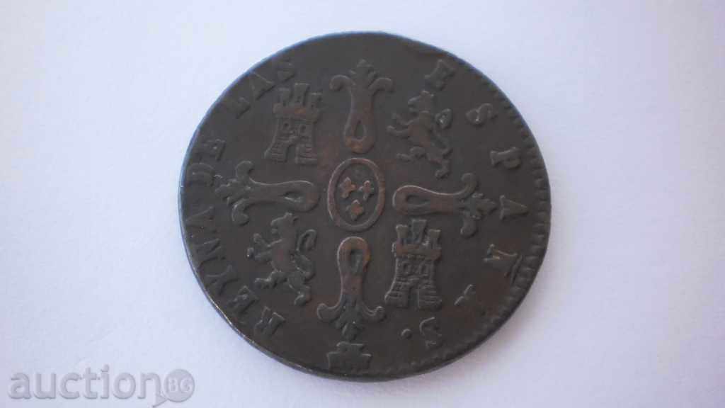 Испания  Изабел 8  Марведи  1844 Рядка Монета с цена € 10.23 | 20.01 лв.