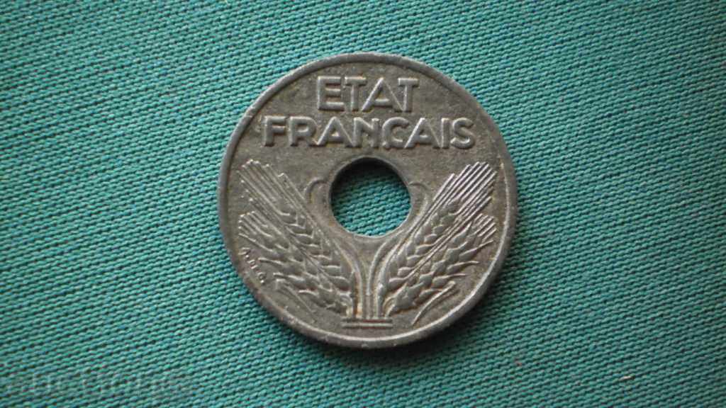 10 centime 1941 ocupație - Germania - Franța - rar