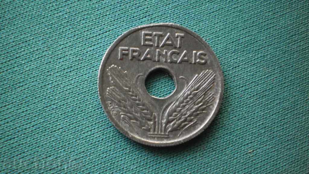 10 centimes 1942  Окупационна - ГЕРМАНИЯ -   ФРАНЦИЯ - РЯДКА с цена € 4.09 | 8.00 лв.