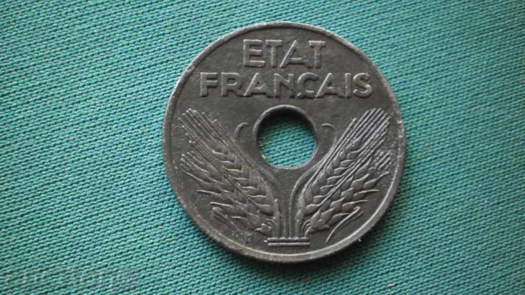20 centimes 1943 Occupation - GERMANY - FRANCE - RACE with price € 6.14 | 12.01 BGN