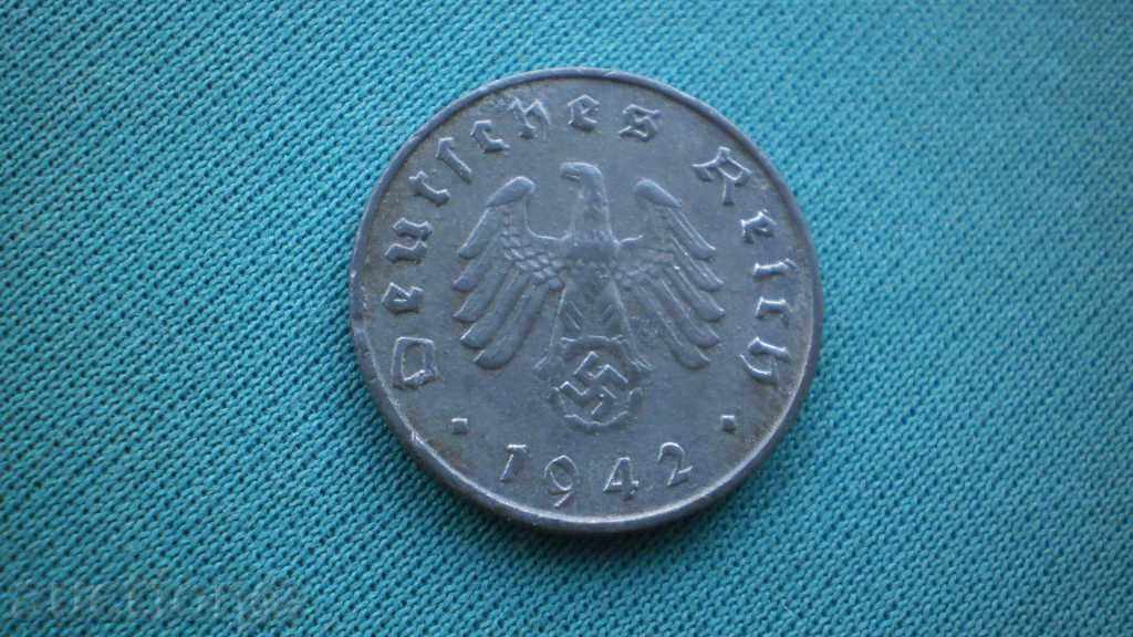 10 PFENNIG 1942J GERMANIA --RYADKA