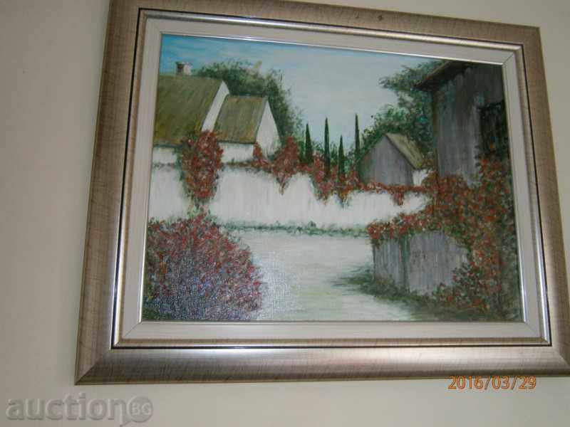 Auction Picture - HOUSES - OIL ON SHOWER Auction Picture - HOUSES - OIL ON SHOWER