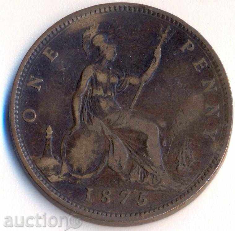 Great Britain 1 penny 1875 year
