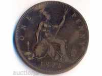 Great Britain 1 penny 1875 year