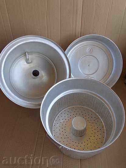 Aluminum vessel with cover, USSR - 6 Aluminum vessel with cover, USSR - 6