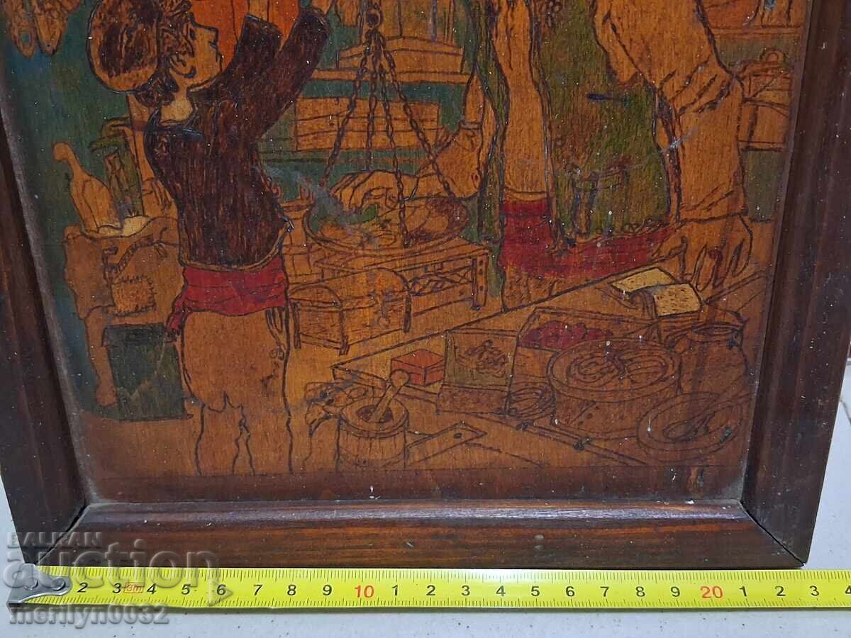 Πίνακας σε κορνίζα του 19ου αιώνα, ξυλογραφία πρωτόγονη - 5 Πίνακας σε κορνίζα του 19ου αιώνα, ξυλογραφία πρωτόγονη - 5