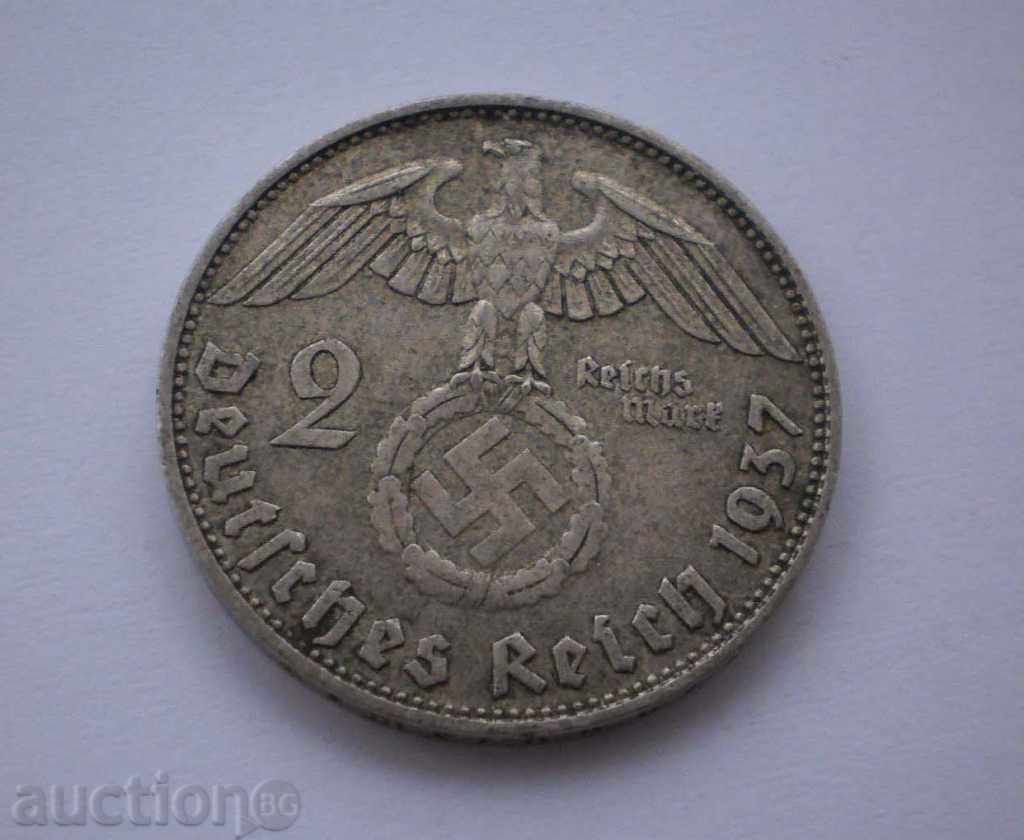 Германия III Райх 2 Марк 1937 - Мюнхен UNC