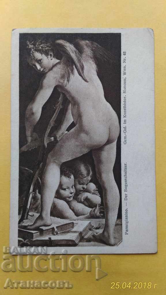 Vechea carte poștală Parmigianino Angel