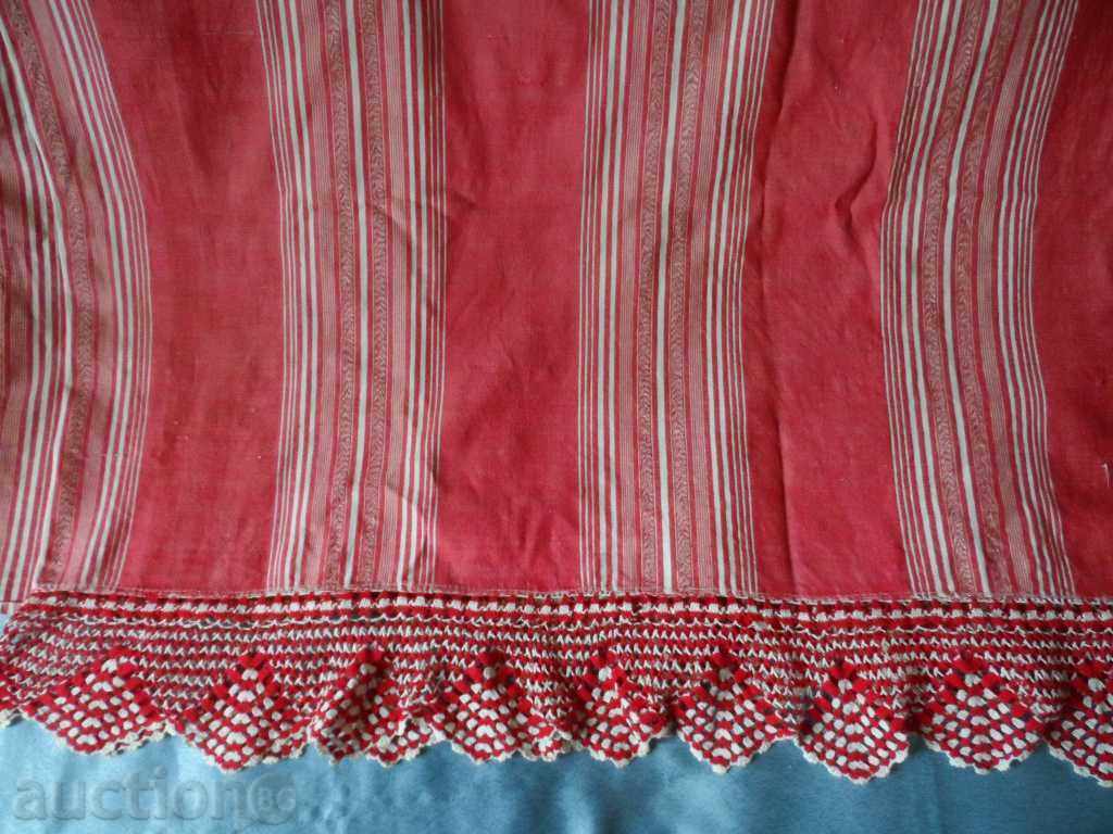 Handwoven bedspread with knitted lace with price 30.00 BGN | € 15.34 Handwoven bedspread with knitted lace with price 30.00 BGN | € 15.34