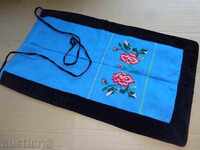 Old hand woven apron with embroidery, costume