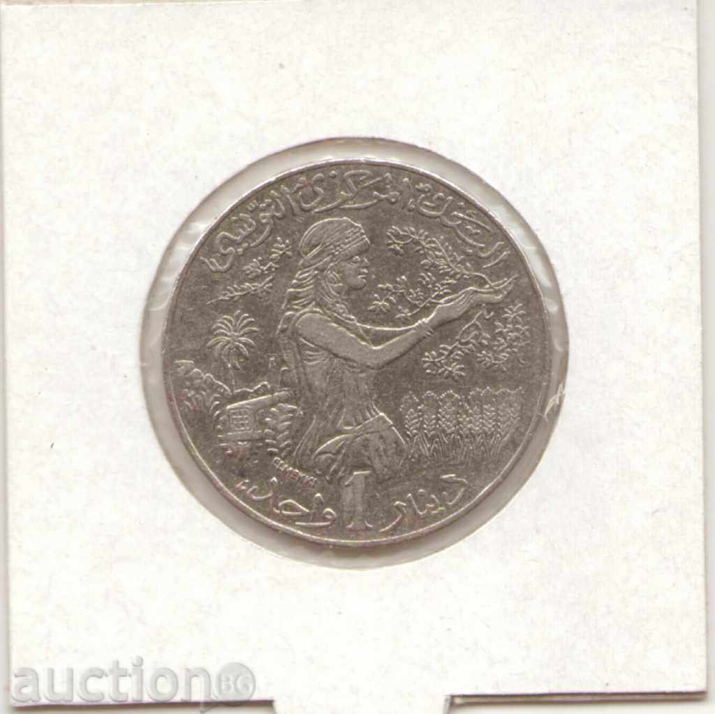 Tunisia-1 dinar-1428 (2007) -km # 347