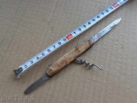 Стара соц ножка със сърп и чук, нож, отварачка