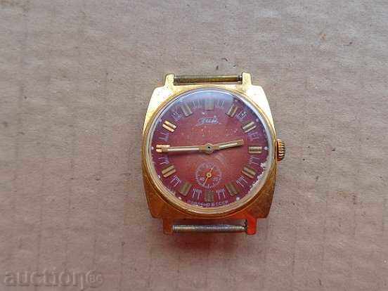 Ръчен часовник "ЗИМ" с позлата, секундарник, РАБОТИ, СССР