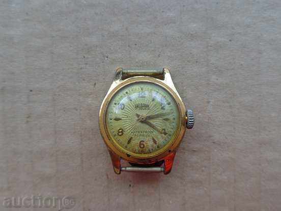 Handmade Swiss watch "DILBANA" with gold plating, second hand Handmade Swiss watch "DILBANA" with gold plating, second hand