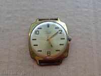 Hand watch "POLET" with gold plating, second hand, WORKS