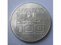 100 шилинга сребро Австрия 1975 - сребърна монета