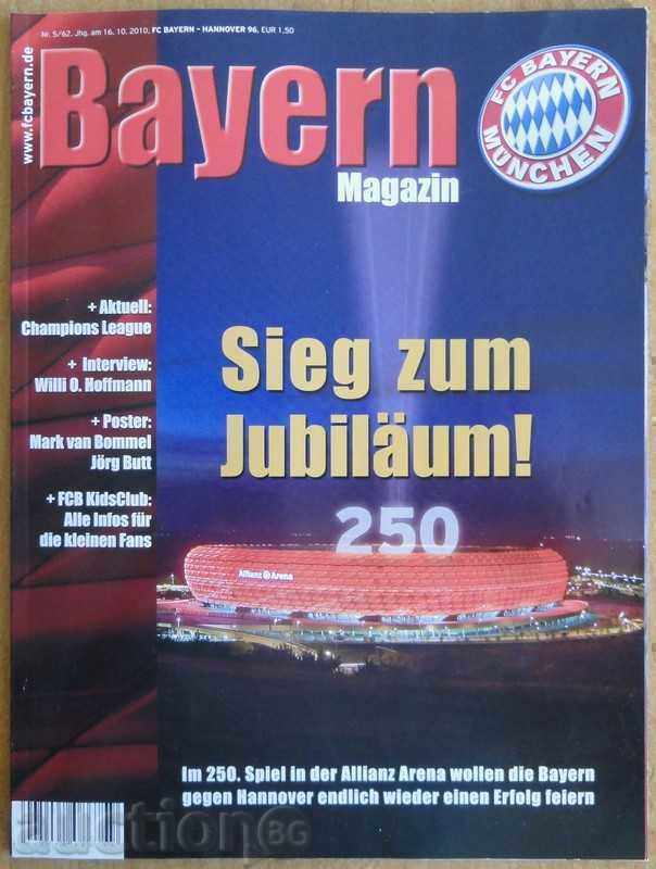Official football magazine Bayern (Munich), 16.10.2010 Official football magazine Bayern (Munich), 16.10.2010
