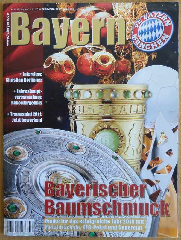 Official football magazine Bayern (Munich), 11.12.2010 Official football magazine Bayern (Munich), 11.12.2010