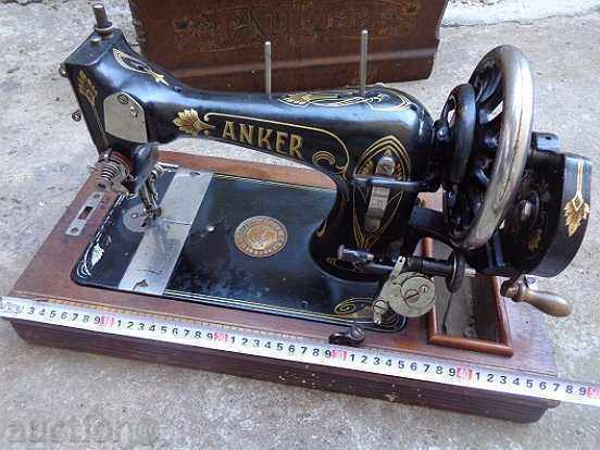 Old manual sewing machine "ANKER", working - 5 Old manual sewing machine "ANKER", working - 5
