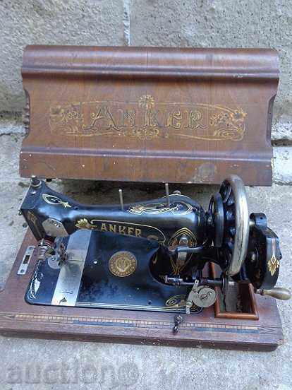 Old manual sewing machine "ANKER", working - 7 Old manual sewing machine "ANKER", working - 7