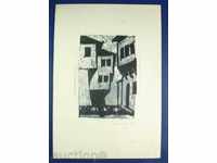M.Mitev case litografie 1967. R.29 / 20 cm
