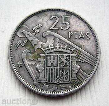 Spain 25 pesetas 1957 (58) / Spain 25 Pesetas 1957 (58)