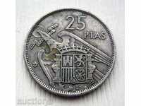 Spain 25 pesetas 1957 (58) / Spain 25 Pesetas 1957 (58)