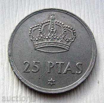 Испания 25 песети  1975 (80) / Spain 25 Pesetas 1975 (80)