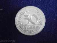 50 penny 1922 - aluminiu - punctul G