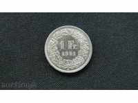SWITZERLAND 1 franc 1991