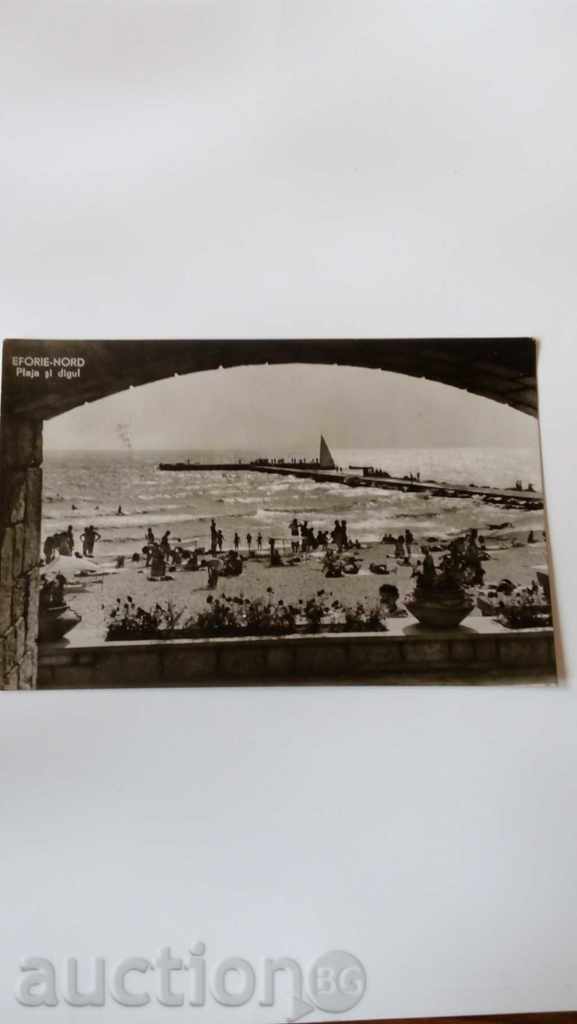 Пощенска картичка Eforie-Nord Plaja si digul