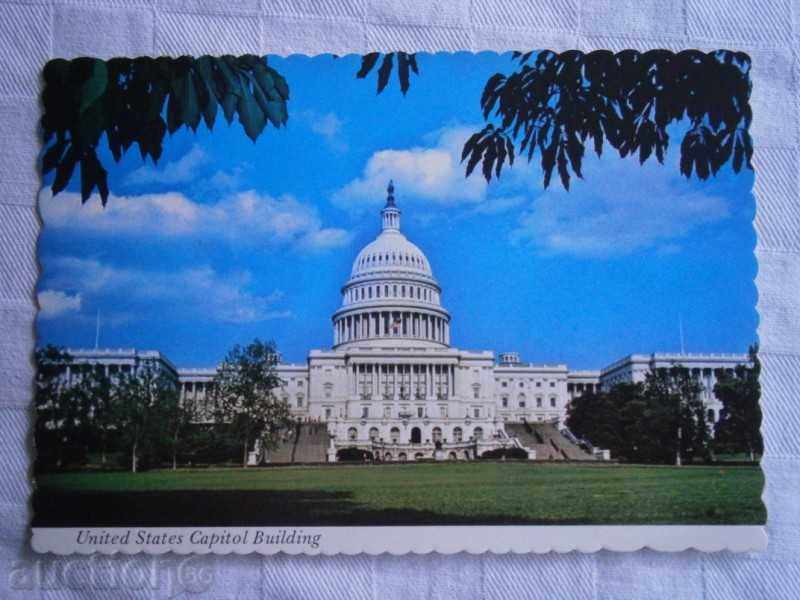 Old card WASHINGTON - USA - CAPITOL BUILDING - 8O