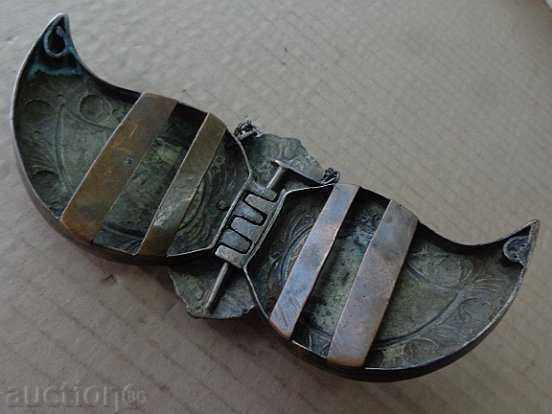 Renaissance hammered silver paftas with mother-of-pearl, paftas, silver - 5