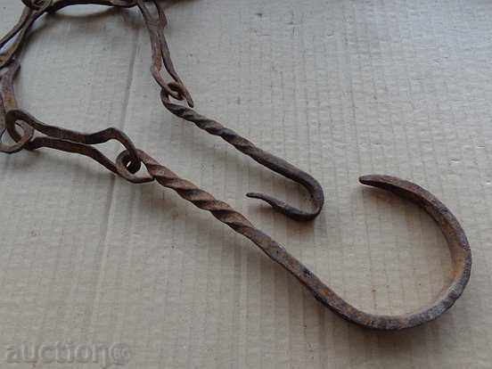 Παλιά εστία της αλυσίδας, σφυρήλατο σίδερο, παλιά πρωτόγονη - 5 Παλιά εστία της αλυσίδας, σφυρήλατο σίδερο, παλιά πρωτόγονη - 5