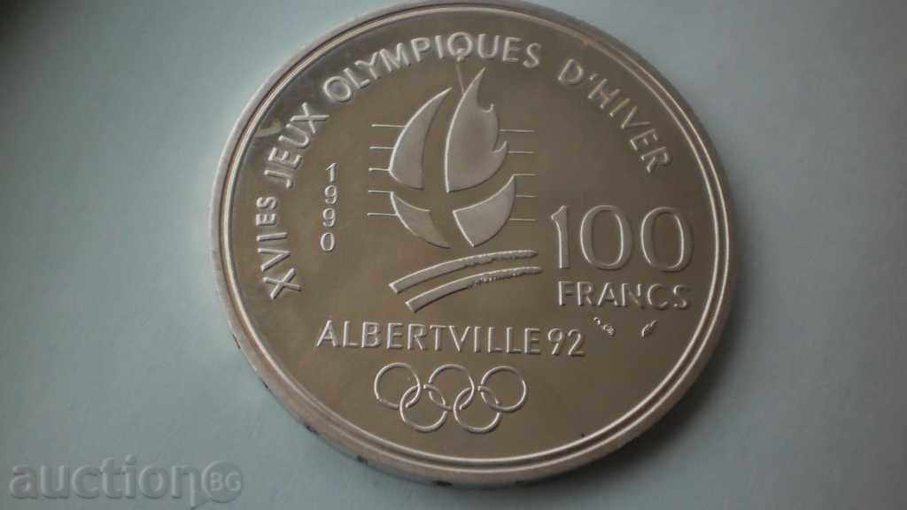 Monedă de argint 100 Franci 1990 Franța-Albertville 92 cu preț € 23.01 | 45.00 BGN