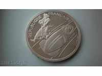 Сребърна Монета 100 Francs 1990 Франция-Албертвил 92