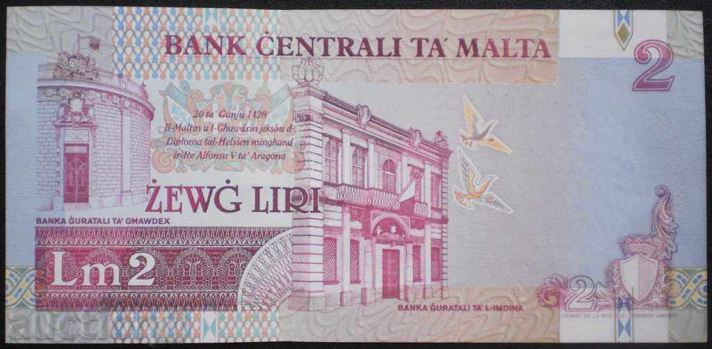 Malta Banknote 2 lire 1967 bancnotă rară UNC cu preț € 22.50 | 44.01 BGN
