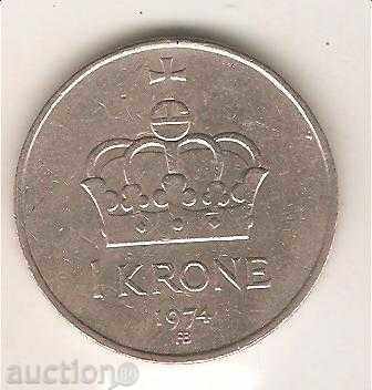 + Norvegia 1 krone 1974