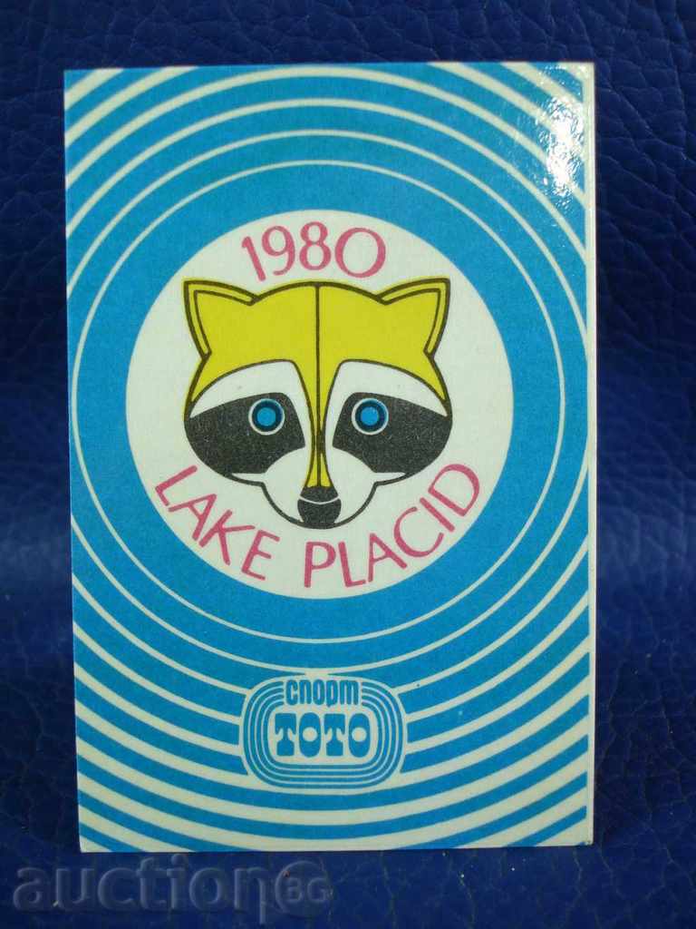 Bulgaria Calendarul de buzunar 4900 Jocurile Olimpice de iarnă Lake Placid SASHT1980