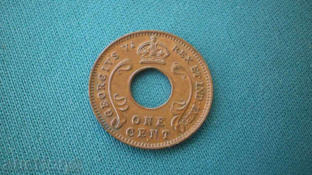 Africa de Est 1 Cent 1942 AUNC Rare (k)