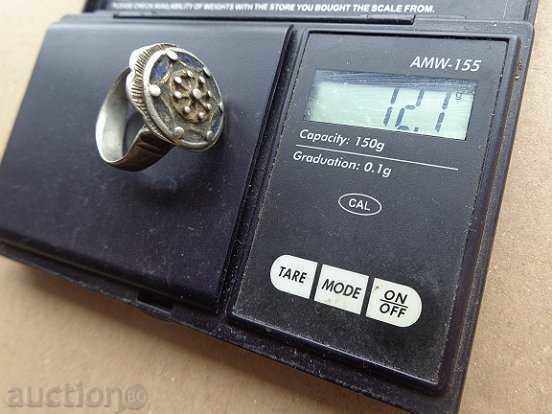 Renaissance silver ring with enamel, silver, jewel, jewel - 5