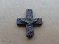 Old vicious cross of wood, crucifixion, Jesus