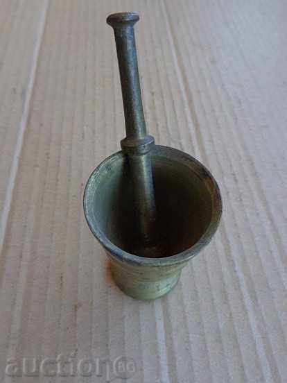 Old bronze mortar with a hammer mill - 5