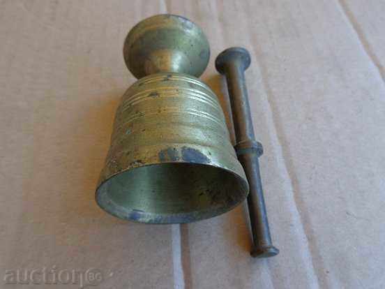 Old bronze mortar with a hammer mill - 6