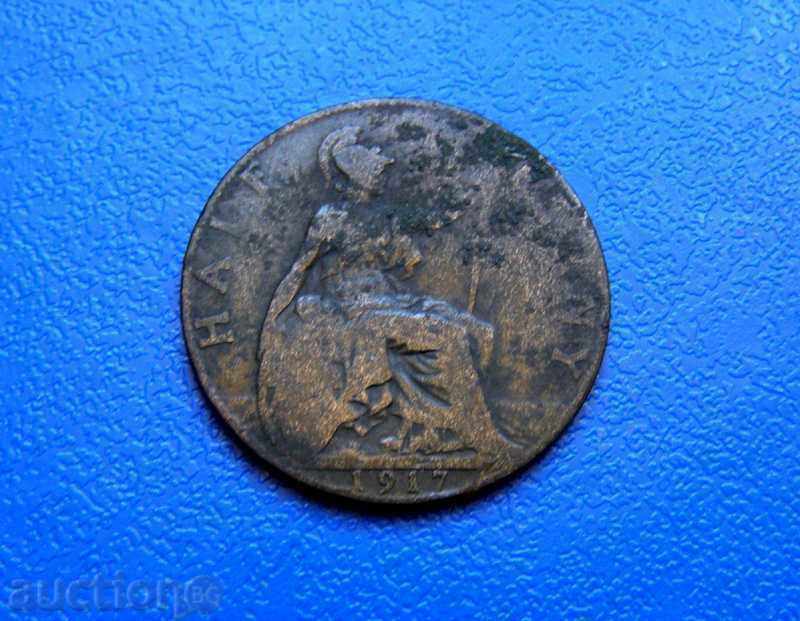 Marea Britanie 1/2 penny 1917