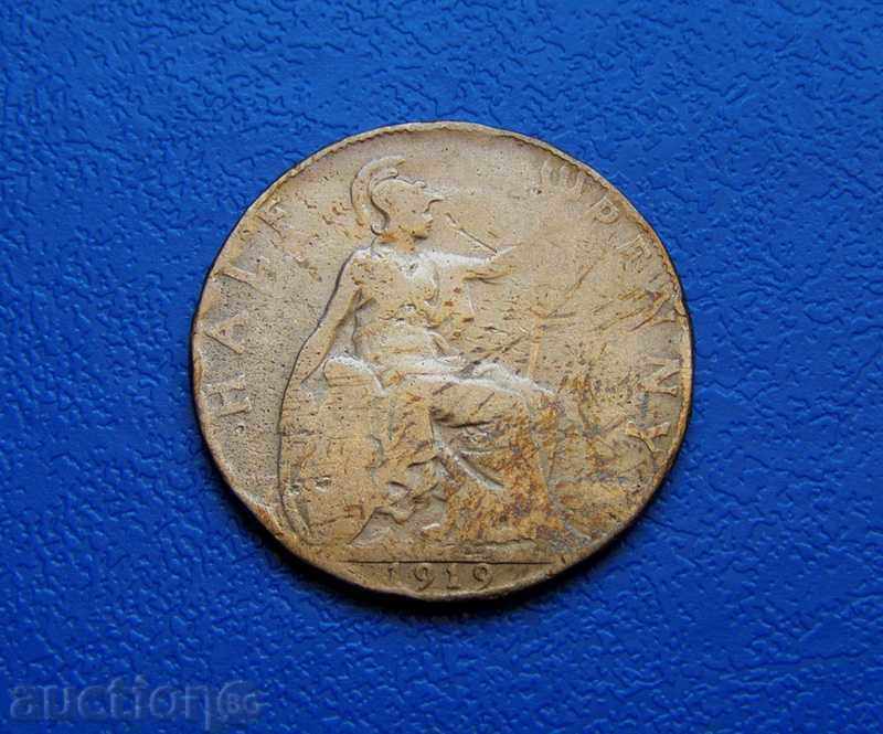 Marea Britanie 1/2 Penny 1919