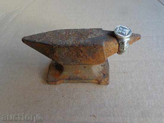 Miniature anvil, wrought iron, mignon - 5