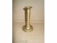 Old bronze candlestick, candle, lamp - 19th century